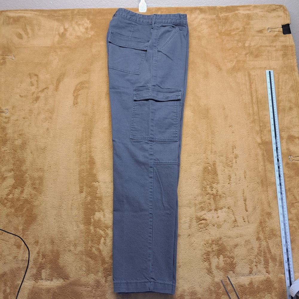 S.O.N.G. Cargo Pants Women 9/29 Slate Dark Gray Good Utility Straight Leg Cotton - Picture 8 of 12